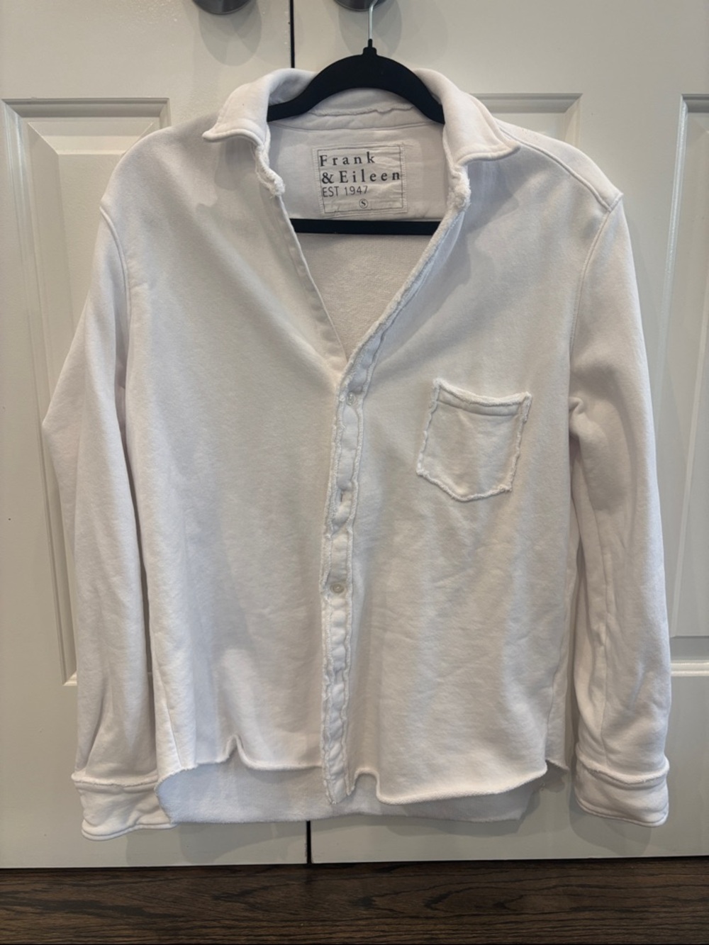 Frank & Eileen White Triple Fleece Button down